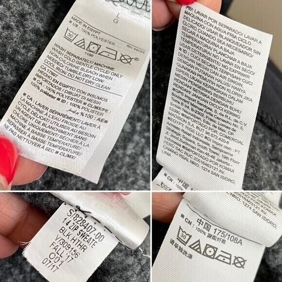 Mens Sweater Jacket Knit Size L Full Zip Long Sleeves Mock neck Gray - Picture 10 of 12